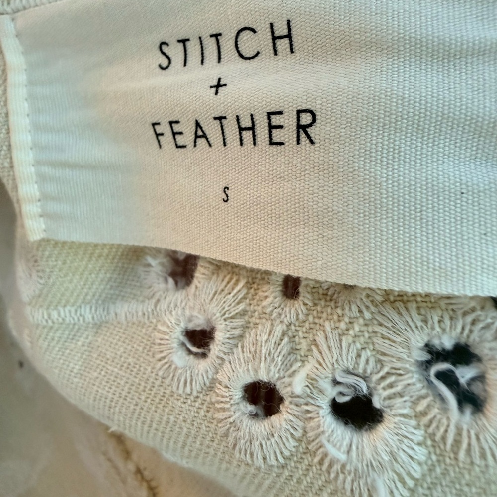 Eyelet Cropped Jacket Size Small - image 7